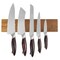 Kitchen Cutlery 6-Piece Knife Set with Crack-Resistant Handles and Magnetic Holder